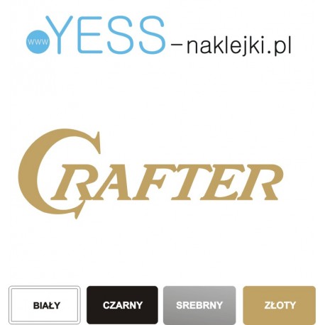 Crafter LOGO GITARA naklejki na gryf, naklejki na gitarę, naklejki na główkę gitary - YESS Naklejki
