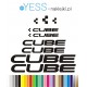 CUBE  naklejki zastępcze na rower damski, męski, gravel, górski, mtb, szosowy, trekkingowy, miejski - YESS Naklejki