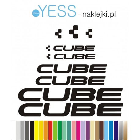 CUBE  naklejki zastępcze na rower damski, męski, gravel, górski, mtb, szosowy, trekkingowy, miejski - YESS Naklejki