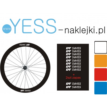  DT SWISS  8szt + 2szt  tuningowe naklejki rower koła obręcz 26’ 27’ 28’ 29’ - YESS Naklejki