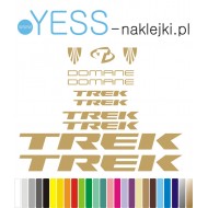 TREK DOMANE złote naklejki na rower gravel, górski, mtb, szosowy, crossowy, trekkingowy, elektryczny, mtb, YESS Naklejki