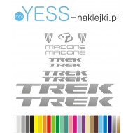 TREK MADONE srebrne naklejki na rower gravel, górski, mtb, szosowy, crossowy, trekkingowy, elektryczny, mtb, YESS Naklejki