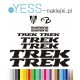 TREK SHIMANO naklejki zastępcze na rower damski, męski, gravel, górski, mtb, szosowy, trekkingowy, miejski - YESS Naklejki