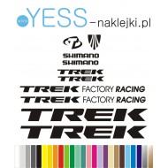 TREK FACTORY RACING  SHIMANO naklejki zastępcze na rower damski, męski, gravel, górski, mtb, szosowy, trekkingowy