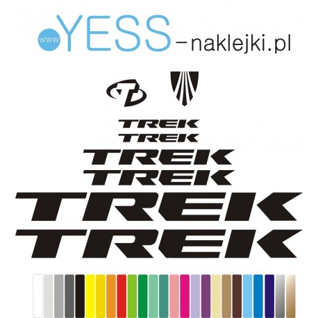 TREK naklejki zastępcze na rower damski, męski, gravel, górski, mtb, szosowy, trekkingowy, miejski - YESS Naklejki