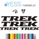 TREK naklejki zastępcze na rower damski, męski, gravel, górski, mtb, szosowy, trekkingowy, miejski - YESS Naklejki