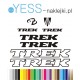 TREK naklejki zastępcze na rower damski, męski, gravel, górski, mtb, szosowy, trekkingowy, miejski - YESS Naklejki