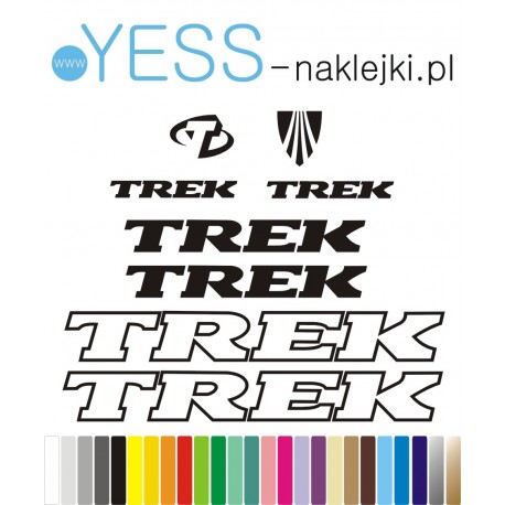 TREK naklejki zastępcze na rower damski, męski, gravel, górski, mtb, szosowy, trekkingowy, miejski - YESS Naklejki