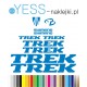 TREK SHIMANO niebieskie naklejki na rower gravel, górski, mtb, szosowy, crossowy, trekkingowy, elektryczny, mtb, YESS Naklejki