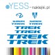 TREK SHIMANO niebieskie naklejki na rower gravel, górski, mtb, szosowy, crossowy, trekkingowy, elektryczny, mtb, YESS Naklejki