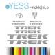 TREK SHIMANO srebrne naklejki na rower gravel, górski, mtb, szosowy, crossowy, trekkingowy, elektryczny, mtb, YESS Naklejki