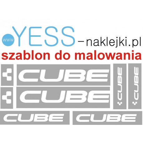 CUBE  szablon do malowania naklejki na rower - YESS Naklejki