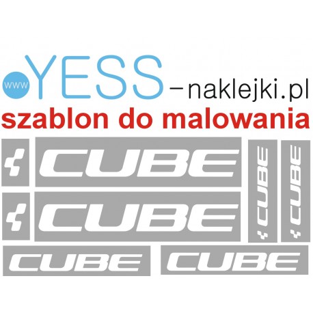 CUBE  szablon do malowania naklejki na rower - YESS Naklejki