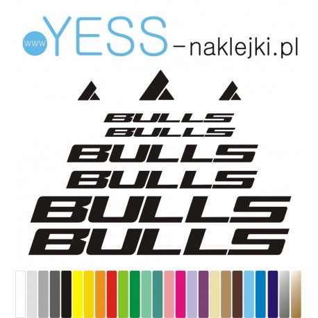 BULLS   naklejki zastępcze na rower damski, męski, gravel, górski, mtb, szosowy, trekkingowy, miejski - YESS Naklejki