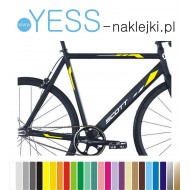 SCOTT  naklejki tuningowa na rower damski, rower męski, gravel, górski, mtb, szosowy, trekkingowy, miejski - YESS Naklejki
