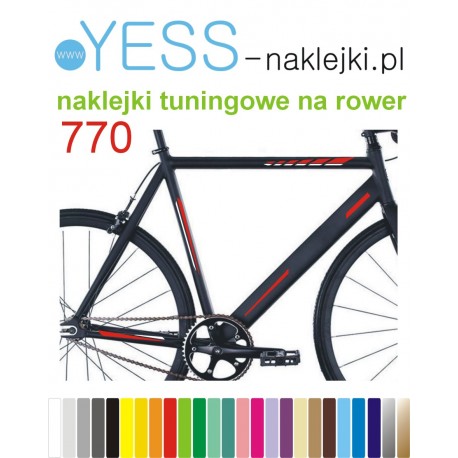 dodatkowe naklejki paski tuningowe na rower damski, męski, gravel, górski, mtb, szosowy, trekkingowy, miejski - YESS Naklejki