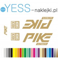 PIKE ROCK SHOX Ultimate złote naklejki zastępcze na amortyzator widelec  rowerowy YESS Naklejki