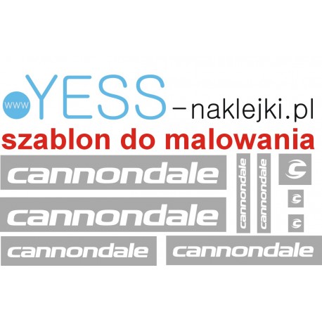 CANNONDALE szablon do malowania naklejki na rower na rower damski, męski, gravel, górski, mtb, szosowy, trekkingowy, crossowy