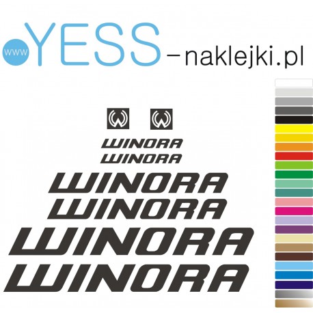 WINORA naklejki zastępcze na rower damski, rower męski, gravel, górski, mtb, szosowy, trekkingowy, miejski - YESS Naklejki