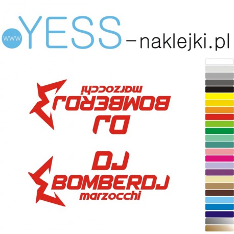 MARZOCCHI BOMBER DJ  naklejki na amortyzator widelec  - YESS Naklejki