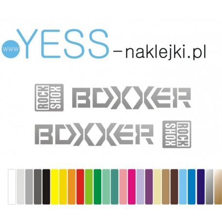 BOXXER ROCK SHOX naklejki zamienniki na amortyzator widelec  YESS Naklejki