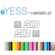 SID ROCK SHOX naklejki zamienniki na amortyzator widelec  YESS Naklejki