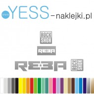 REBA ROCK SHOX naklejki zamienniki na amortyzator widelec  YESS Naklejki