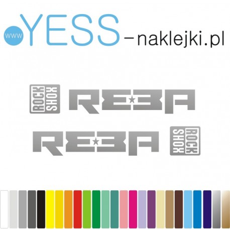 REBA ROCK SHOX naklejki zamienniki na amortyzator widelec  YESS Naklejki
