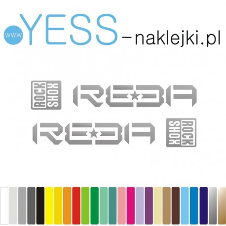 REBA ROCK SHOX naklejki zamienniki na amortyzator widelec  YESS Naklejki