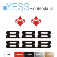 MARZOCCHI BOMBER 888 naklejki na amortyzator widelec  - YESS Naklejki