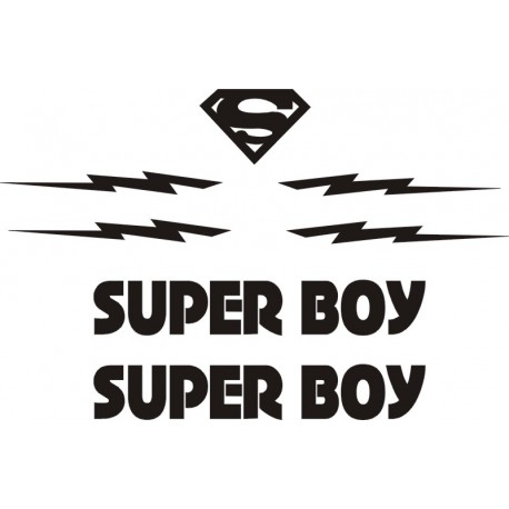 SUPER BOY naklejki  na rower, napisy logo rama rowerowa tuning 