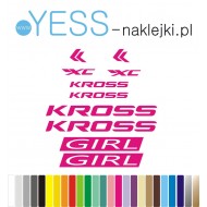 KROSS JUNIOR GIRL naklejki na rower dziecięcy naklejki dla dziewczynki  - YESS Naklejki