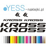 KROSS  naklejki zastępcze na rower damski, na rower męski, gravel, górski, mtb, szosowy, trekkingowy, miejski - YESS Naklejki