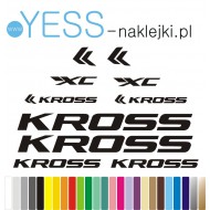 KROSS  naklejki zastępcze na rower damski, na rower męski, gravel, górski, mtb, szosowy, trekkingowy, miejski - YESS Naklejki