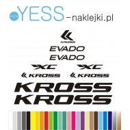 KROSS EVADO naklejki zastępcze rower damski, rower męski, gravel, górski, mtb, szosowy, trekkingowy, miejski - YESS Naklejki