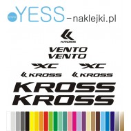 KROSS VENTO naklejki zastępcze rower damski, rower męski, gravel, górski, mtb, szosowy, trekkingowy, miejski - YESS Naklejki
