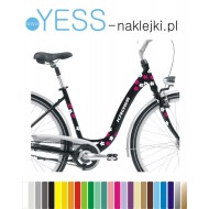 KROSS KWIATKI KROSS KWIATKI naklejki na rower dziecięcy damski miejski - YESS Naklejki
