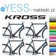 KROSS Level  A2 A4 A9 Hexagon naklejki na rower, crossowy, gravel, górski, mtb, szosowy, trekkingowy, miejski - YESS Naklejki