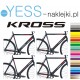 KROSS Level  A2 A4 A9 Hexagon naklejki na rower, crossowy, gravel, górski, mtb, szosowy, trekkingowy, miejski - YESS Naklejki