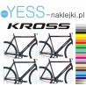 KROSS Level  A2 A4 A9 Hexagon naklejki na rower, crossowy, gravel, górski, mtb, szosowy, trekkingowy, miejski - YESS Naklejki