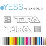 TORA ROCK SHOX naklejki zamienniki na amortyzator widelec  YESS Naklejki