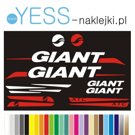 GIANT XTC naklejki tuningowe na rower damski, męski, gravel, górski, mtb, szosowy, trekkingowy, miejski - YESS Naklejki