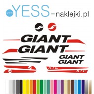 GIANT XTC  naklejki zastępcze na rower damski, męski, gravel, górski, mtb, szosowy, trekkingowy, miejski - YESS Naklejki