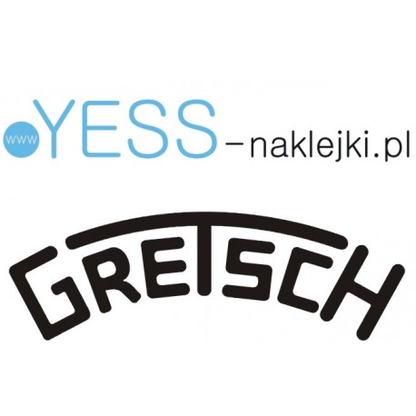 Gretsch Bass Drum Head WH  logo naklejka na naciąg perkusja bęben - YESS Naklejki