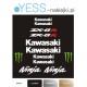 KAWASAKI NINJA ZX-6R naklejki tuningowe na motocykl na owiewke na zadupek   YESS Naklejki