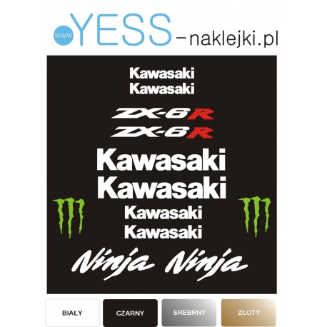 KAWASAKI NINJA ZX-6R naklejki tuningowe na motocykl na owiewke na zadupek   YESS Naklejki