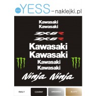 KAWASAKI NINJA ZX-6R naklejki tuningowe na motocykl na owiewke na zadupek  YESS Naklejki