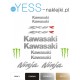 KAWASAKI NINJA ZX-6R naklejki tuningowe na motocykl na owiewke na zadupek  YESS Naklejki