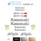 KAWASAKI NINJA ZX-6R naklejki tuningowe na motocykl na owiewke na zadupek   YESS Naklejki