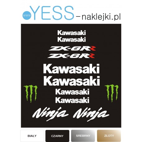 KAWASAKI NINJA ZX-6R naklejki tuningowe na motocykl  na owiewke na zadupek    YESS Naklejki
